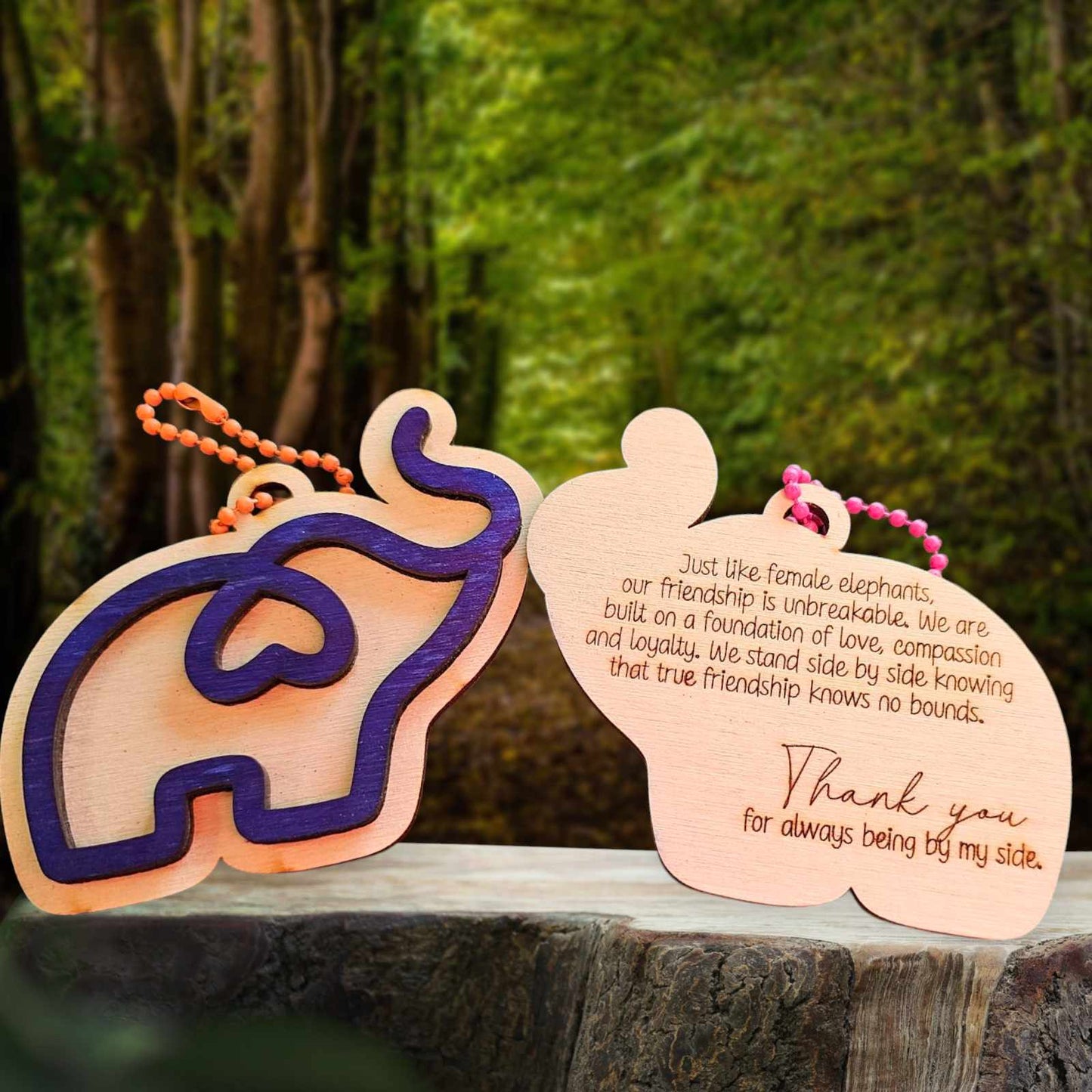 Elephant keychain - sisterhood