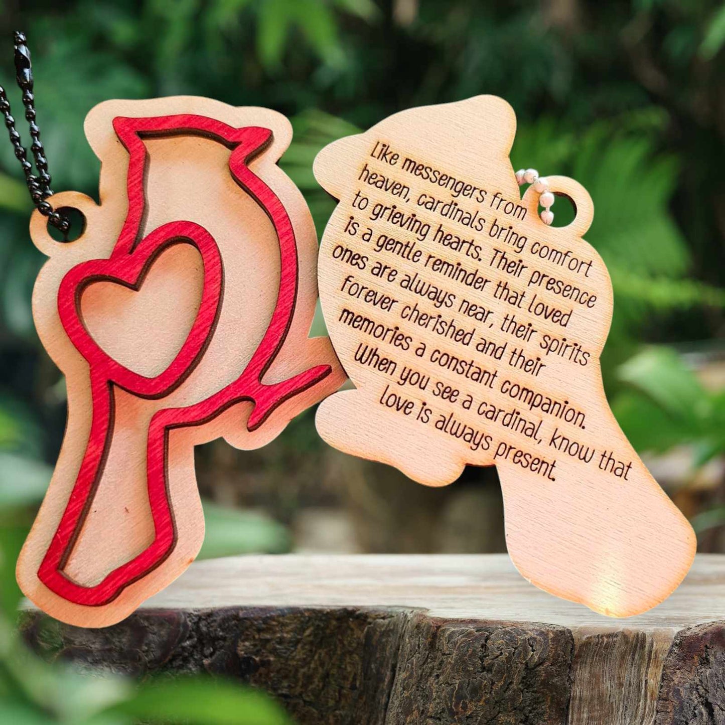 Cardinal keychain - special messenger