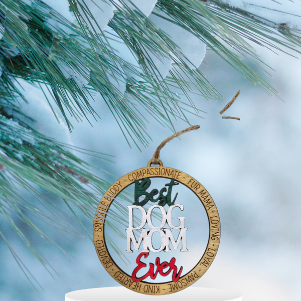 Best dog mom ornament